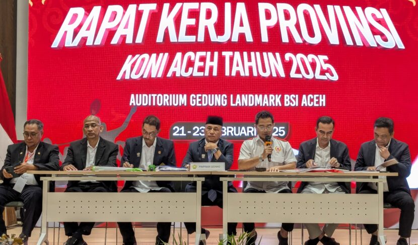Rapat Kerja Raker KONI Aceh pada Sabtu malam 2122025 di Banda Aceh